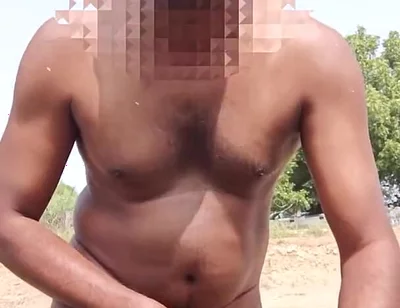 Outdoor Field Nude - Sexy Indian Young Man Acting Funny Masturbating