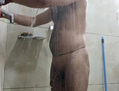 Indian Desi Man Enjoy Shower and Sex