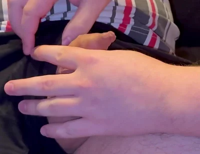 A Friend Takes My Little Uncut Cock Out of His Pants and Plays with It