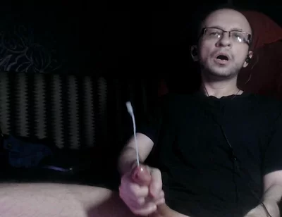 Horny Guy with Huge Massive Cock Big Load. Hot Cumshot