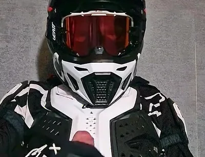 Horny Motocross Player Cumming on Boyfriend Helmet