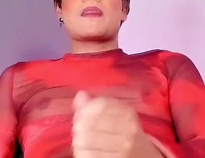 Colombian Femboy Sweet Hard Cock Close-up Intense