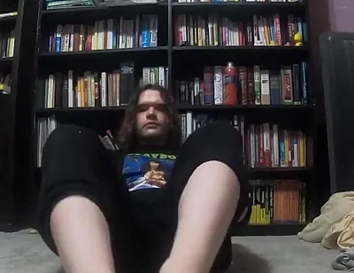 Chubby Boy Gives His Dildo a Footjob