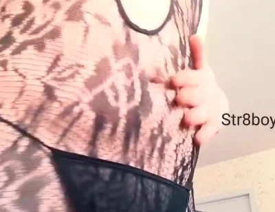 Straight Bottom Boy with Femboy Kink Shows Face and Body for First Time