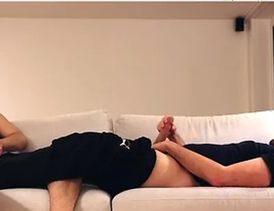 Massaging And Jerking Off Together
