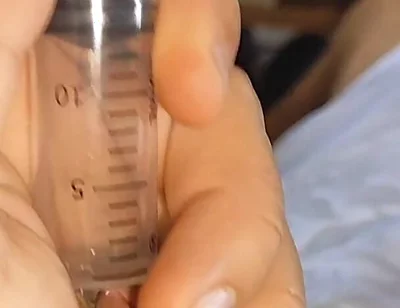 First Hardcore Cum Extraction in Syringe Part 1
