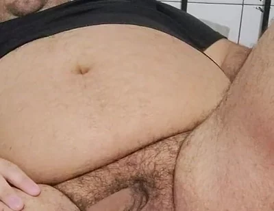 Fat Guy Moves His Pig's Belly
