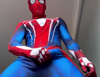 Peter Parker? Horny Spiderman Shoots Webs of Semen