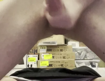 Amateur Twink Cumming Hard and Fucking Himself with a Huge 21cm Dildo