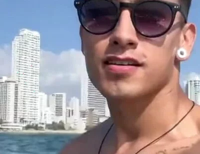 Tourist Exhibits Himself in a Jet Ski in the Sea on the Beaches of Cartagena