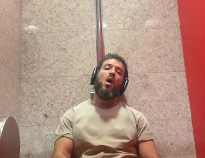 Jerking off in the Airport