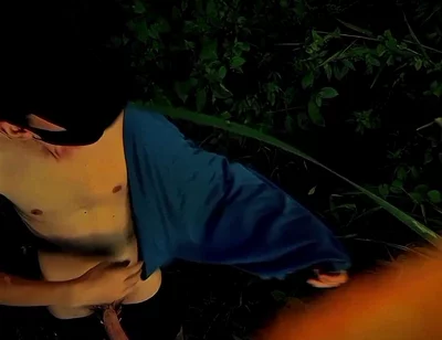 Twink Quit Fishing and Went Naked Into the Woods Jerking off His Dick