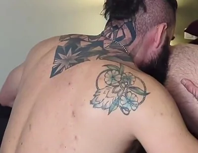 Bearded Master Uses Sub, Hairy Slut with a Bubble Butt in a Thong