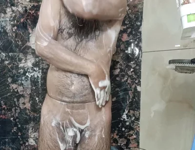 Indian Desi Man Sex and Show Shower Shoe and Masturbation
