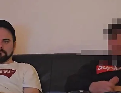 Straight Turkish Buddy First Time Seduced to a Mutual Jerkoff and Blowjob by a Guy