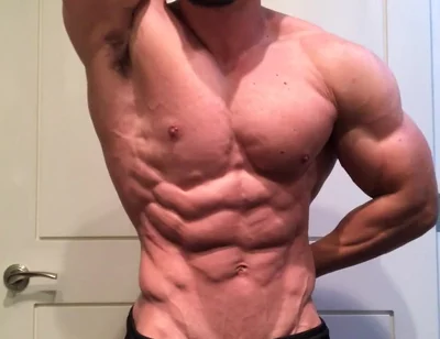Jacked Bodybuilder Benji Bastian Flexing His Huge, Shredded, Muscles