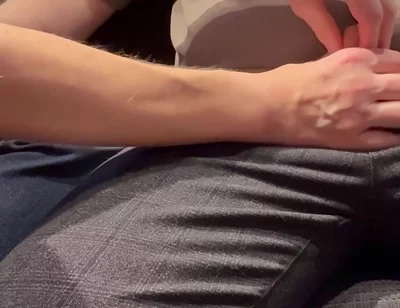 2 Guys Get the Uncut Cocks and Balls Out of Their Pants and Play