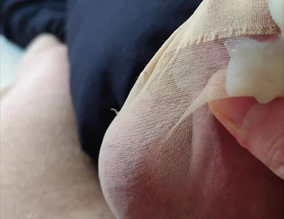 The Stocking, My Penis and Its Cum