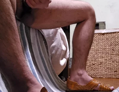 Masturbating While Wearing Huaraches Sandals