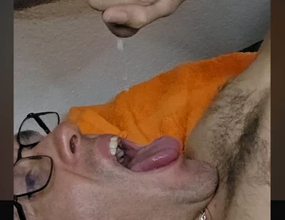 POV Cumswallow Slave Dripping Warm Cum