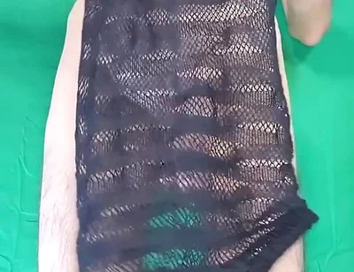 Black Fishnet Dress to Nude