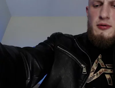 Leather Alpha Male Masturbation and Cum on Feet