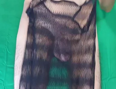 Black Fishnet Dress to Nude