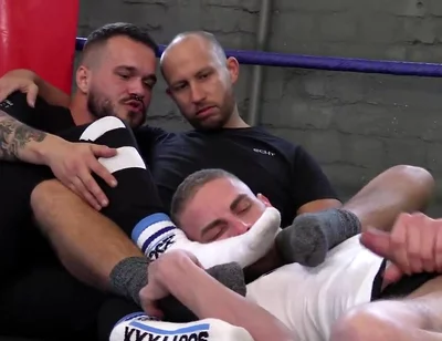 Boxer socks sniff. cum load
