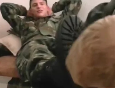 Master german soldier boys boots licking