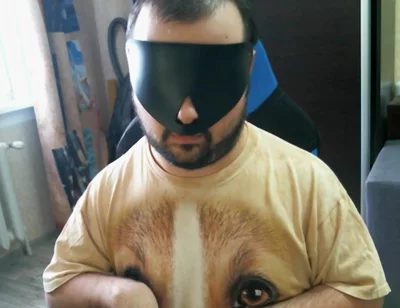 Disabled Person Trains His Mouth Before a Blowjob