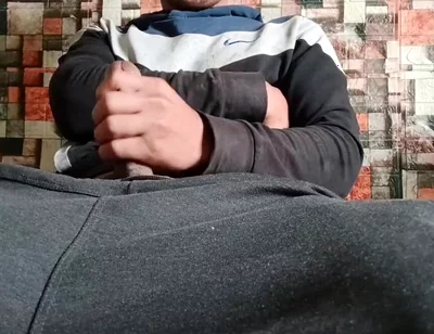 A Heterosexual Man Masturbates, After a Month of Abstinence, and Moans as He Ejaculates at the End