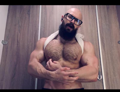 Pec God. Listen to My Hard Breathing and Look at My Bulging Muscles
