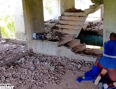 Tranzando with My Co-worker on the Construction Site