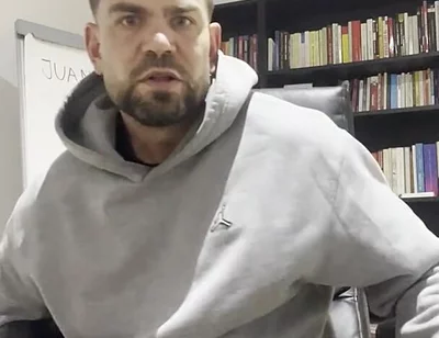 Young Man Masturbates in His Office