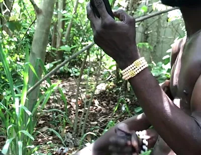 Outdoor Threessome Fuck Inside the Bush