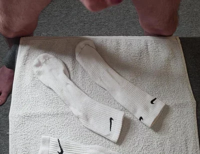 Ordered: 2x Pairs of Used Cum Soaked White Nike Socks