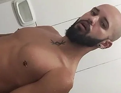 Trucker Jerking off Twink in the Shower