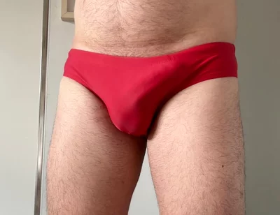 Red Speedo Filled with My Cum