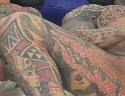 Two Tattooed Hetero Males in the Gym