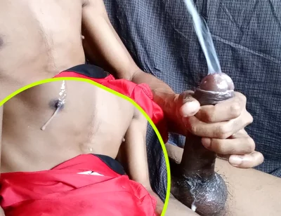 Gay Cum on Face and Tit