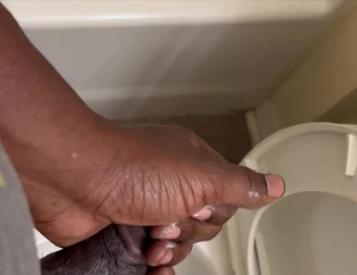 Cum and Lotion in the Bathroom