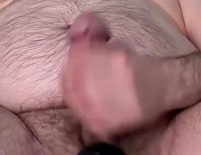 Hairy Daddy Bating Edging and Cumming
