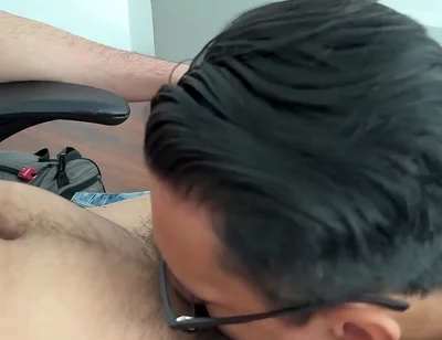 My Cock Disappears Down His Throat