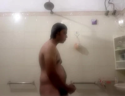 Young Desi Twink Gets Hard in the Shower