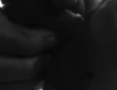 Stroking Hard Cock in Black and White with Lots of Cum