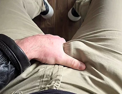 German Voice Humiliates You. Leather Jacket. Hard Cock Drips Precum. Red Calvin Klein Boxers