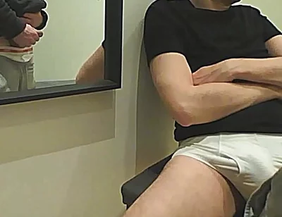 Amateur Boy Pees a Few Drops on His Flatmate's White Briefs