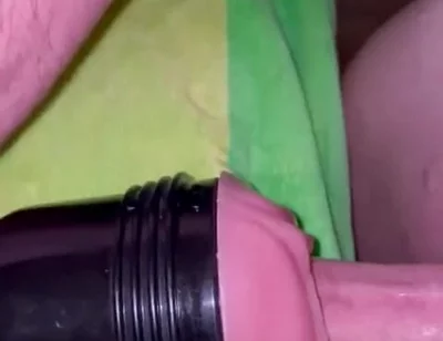Fuck Stamina Fleshlight Pully and Can't Pullout in Time