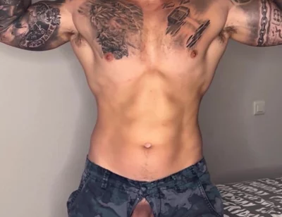 My Big Cock Cums with Military Outfit!