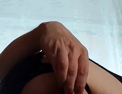In a Black Dress in Sexy Tights, Playin' with My Ass